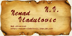 Nenad Vladulović vizit kartica